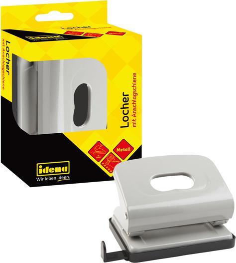 Produktbild Idena Locher Metall grau bis 16 Blatt