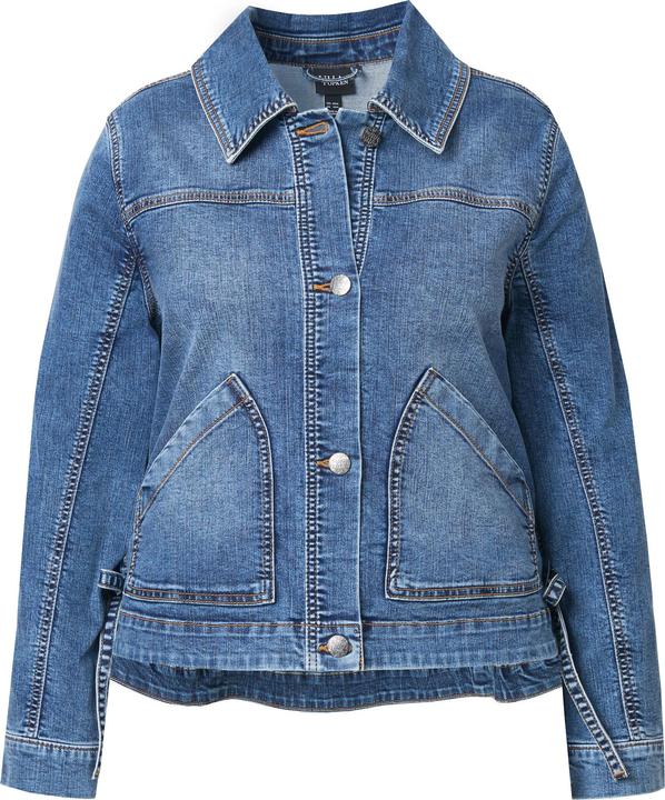 Produktbild Ulla Popken Jeansjacke, Rückendruck, Oversized, Hemdkragen (62)