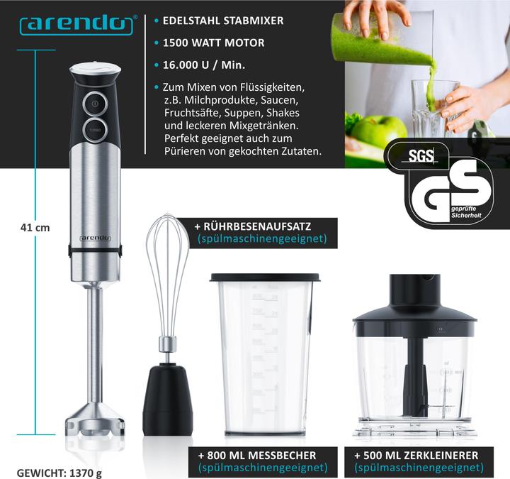 Actual product image Arendo Hand blender