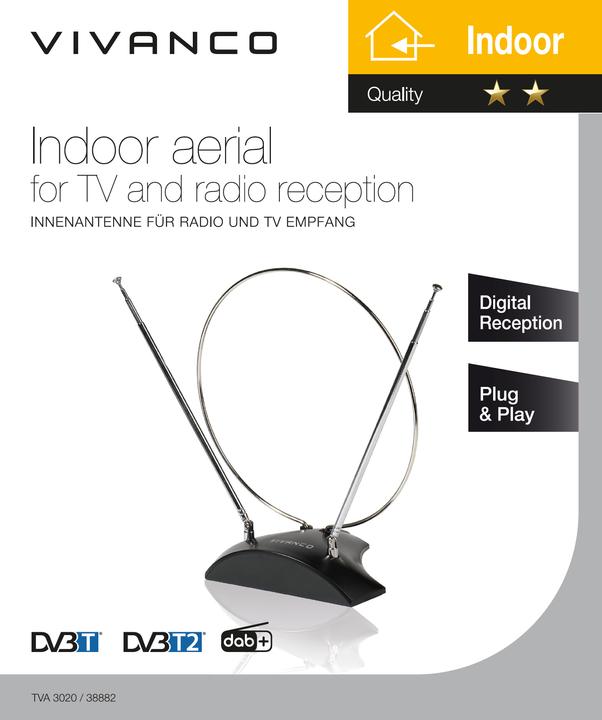 Produktbild Vivanco Tva 3020 (Zimmerantenne, DAB/ DAB+, DVB-T / -T2)