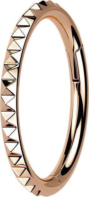 Produktbild Star Piercing Micro Segmentring klappbar rosegold seitlich Pyramiden (ohne Messing, Titan G23)