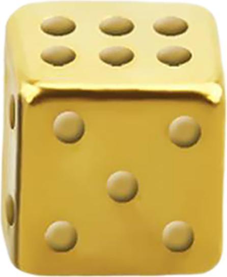 Star Piercing Micro Würfel vergoldet (ohne Messing, Chirurgenstahl 316L)