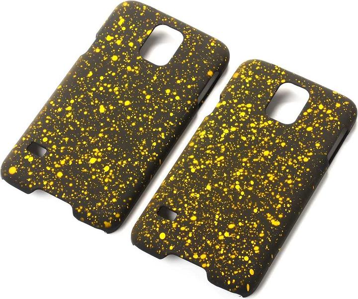 Produktbild König Design Handy Hülle Schutz Case Bumper für Samsung Galaxy S5 / S5 Neo 3D Sterne Gelb Neu (Samsung Galaxy S5, Samsung Galaxy S5 Neo)