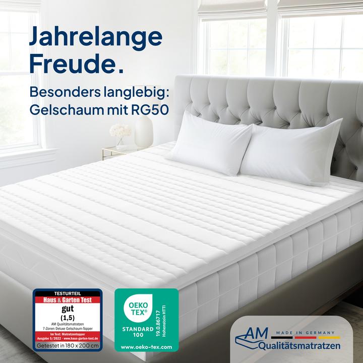 Produktbild AM Qualitätsmatratzen 7-Zonen Deluxe Gelschaum (160 x 220 cm)
