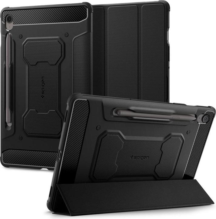 Actual product image Spigen Rugged Armor Pro Galaxy Tab S10 FE Case Matte Black (Samsung Galaxy Tab S10 FE)