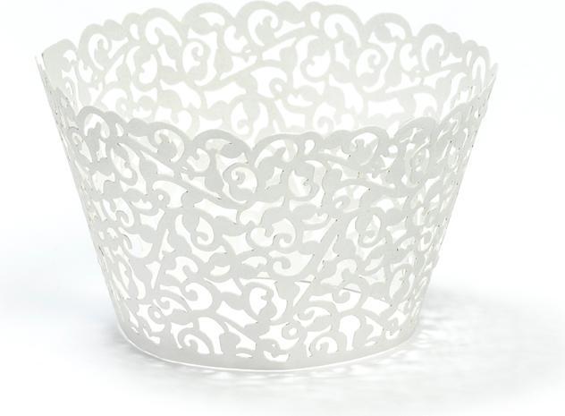 Produktbild Partydeco Cupcake wrappers, white, 5.5 x 8.5cm (1 pkt / 10 pc.)