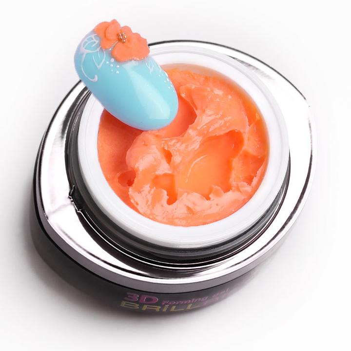 Immagine prodotto BrillBird Gel formatore 3D Arancione 3ml (Arancia, Smalto per unghie effetto gel)