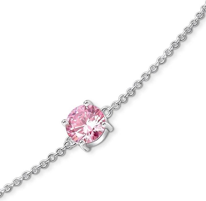 Immagine prodotto Thomas Sabo Bracciale con ciondolo di zirconi rosa in argento (19 cm, Argento 925)