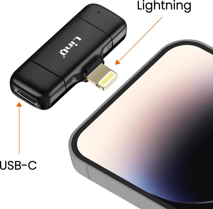 Actual product image LinQ Tie Microphone with Lightning connector