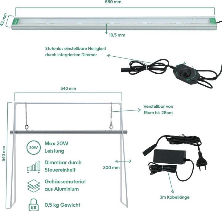 Actual product image Venso Growlight Duo (LED, 245 V)