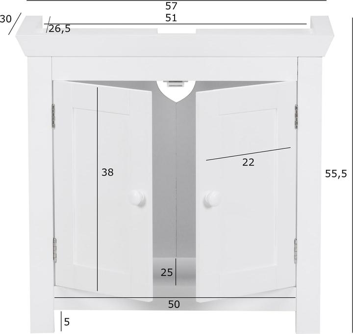 Actual product image Wohnling Mila (57 x 30 x 56 cm)