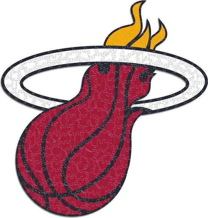 Produktbild Iconic NBA - Miami Heat - Logo - Holz Puzzle Grösse L (500 Teile) (500 Teile)