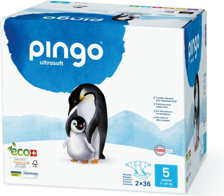 Actual product image Pingo Eco diapers (Size 5, Pack, 72 Piece)