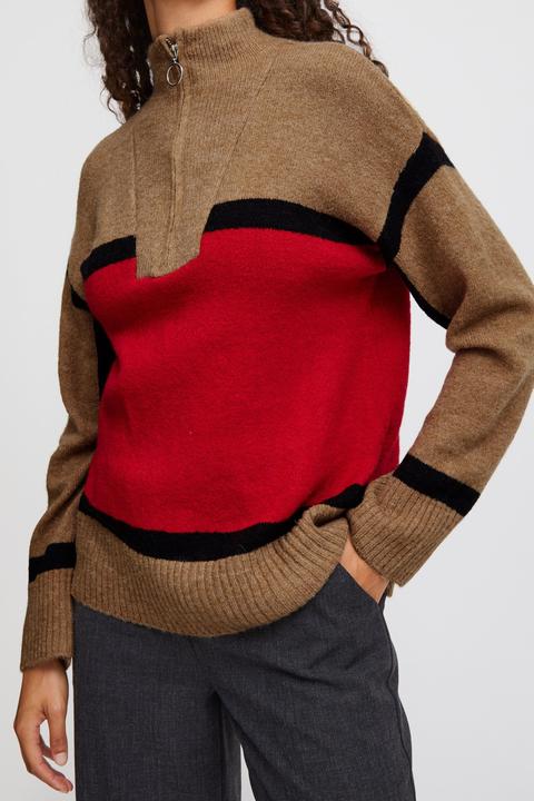 Immagine prodotto B.young BYOMARTHA MAGLIONE CON MEZZA ZIP - 20813908 (S)