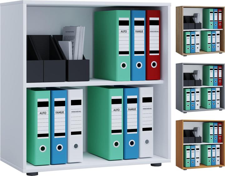 Produktbild VCM Holz Büroschrank Aktenregal Lona 2 Fächer (70 x 40 x 74 cm)