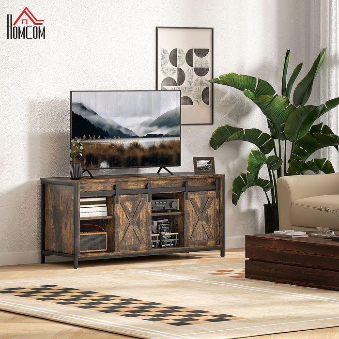 Actual product image Swisshandel24 TV-Schrank, Fernsehtisch für Fernseher bis zu 60 Zoll, Lowboard, Fernsehschrank (120 x 40 x 54 cm)