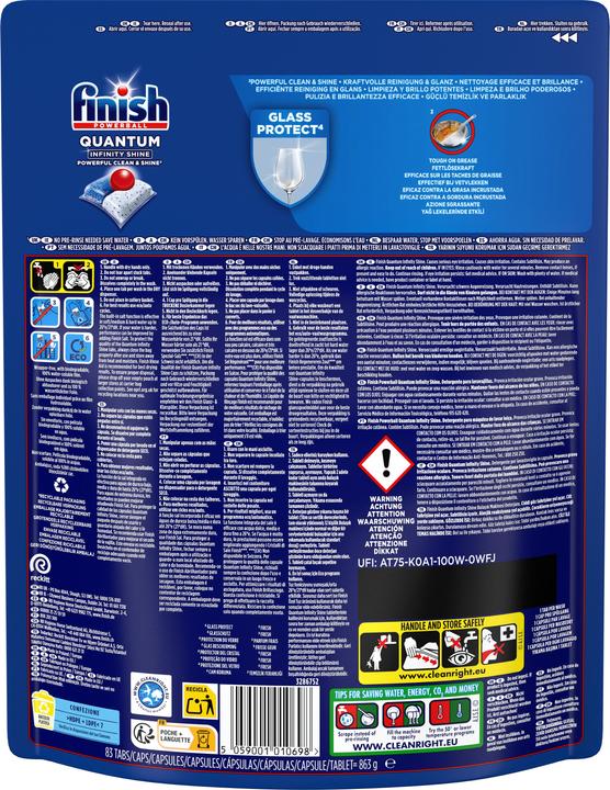 Produktbild Finish Quantum Infinity Shine Duo (Caps, 166 Waschgänge)