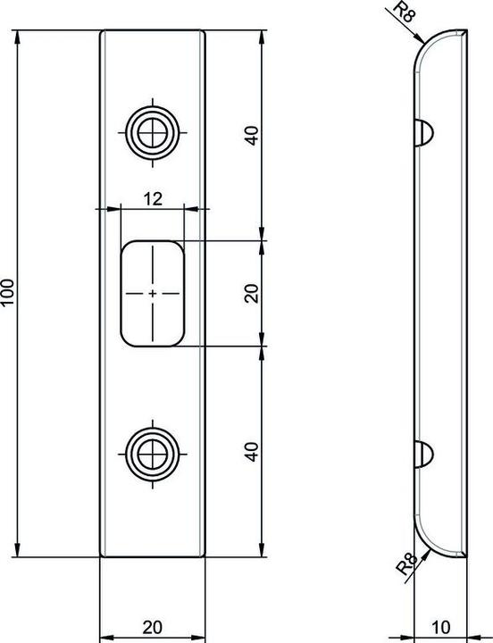 Produktbild MSL Profil-Einfr+AMMApA-sschliessblech B-40341 (Türgarnitur)