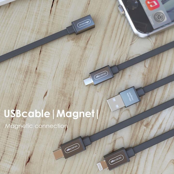 Actual product image Allocacoc USB Cable | microUSB Magnet Grijs (USB 3.2 Gen 1)