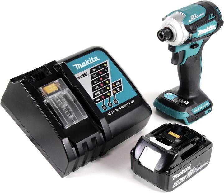 Actual product image Makita DTD 171 RG1 Battery impact wrench 18V 170 Nm 1/4" Brushless + 1x battery 6.0Ah + charger (Rechargeable battery operated)