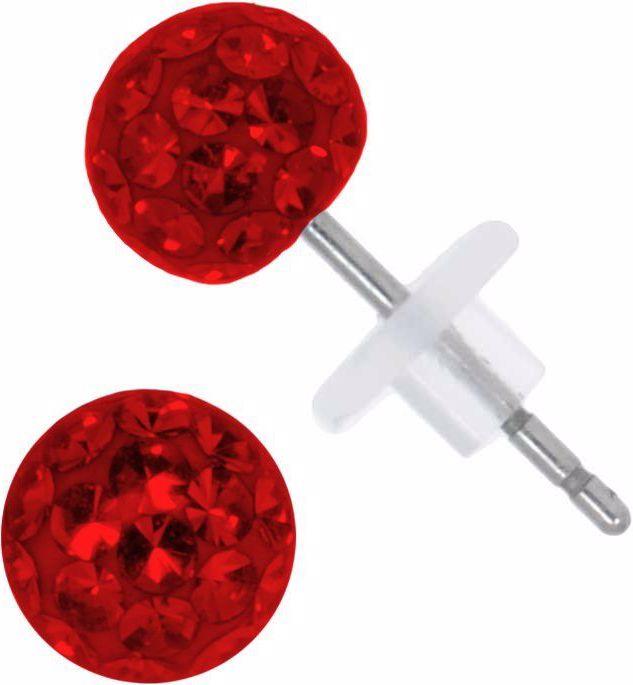 Bijouteria Ohrstecker (Chirurgenstahl 316L, Epoxiharz, Kristall, PVC)