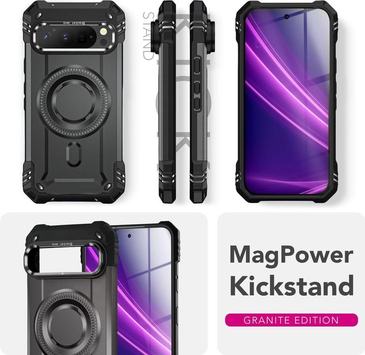 Image du produit Nalia Granite - Schlagfeste Panzer Hülle mit MagSafe & Kamera Standfuss - Military Cover (Google Pixel 9 Pro Fold)