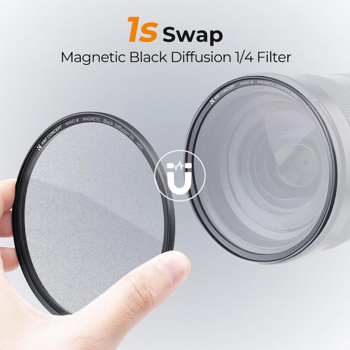 Immagine prodotto K&F Concept Magnetic 1/4 Black Mist Filter Nano X 49mm (KF-1816) (101.60 mm, Filtro nebbia nero)