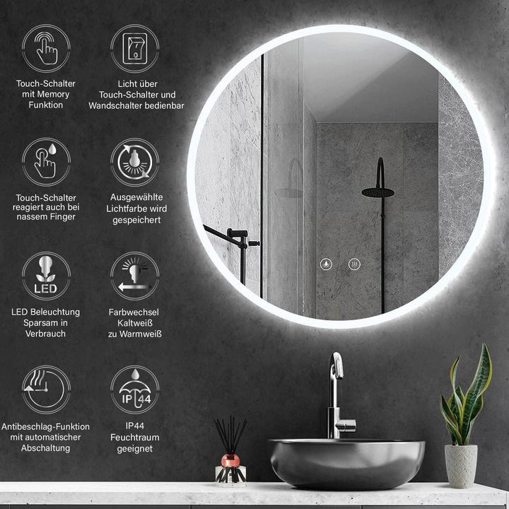 Produktbild Hoko LED-Spiegel (60 x 60 cm)