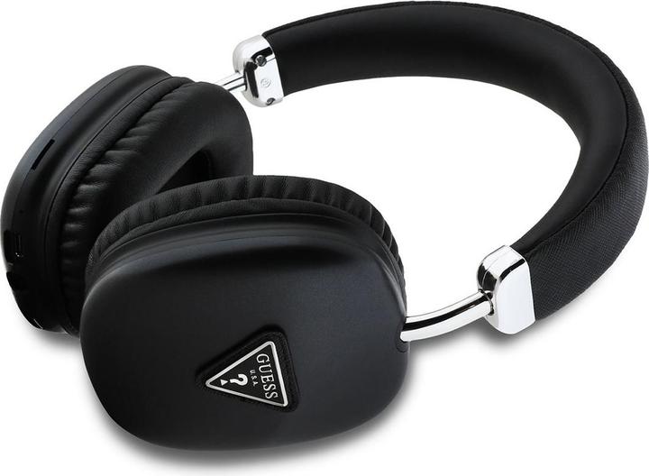 Image du produit Guess Casque sans fil Saffiano PU Leather Triangle Logo Noir (32 h, Sans fil)
