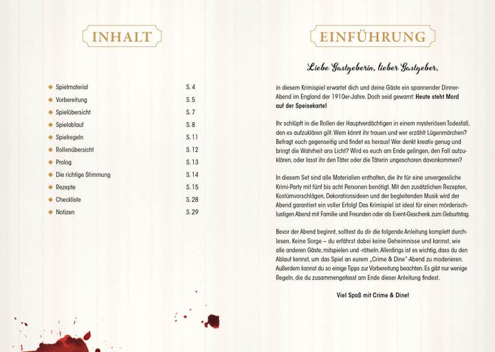 Actual product image Crime & Dine – Das Krimi-Dinner-Set: Tödliches Bankett (German, Business Elephant Paperdice Solutions GmbH, 2022)