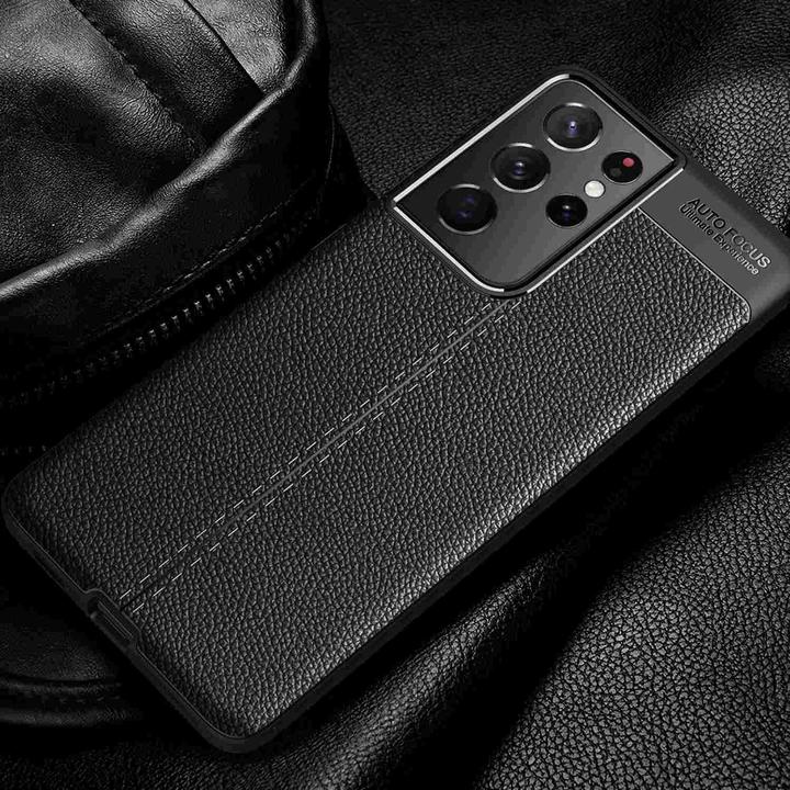 Produktbild Cadorabo TPU Cover Kunstleder Struktur (Samsung Galaxy S21 Ultra)