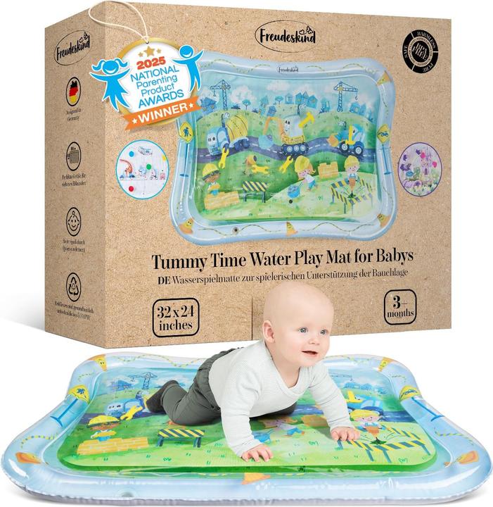 Produktbild Freudeskind TummyTime Wassermatte Baustelle XXL (80 x 60 cm)