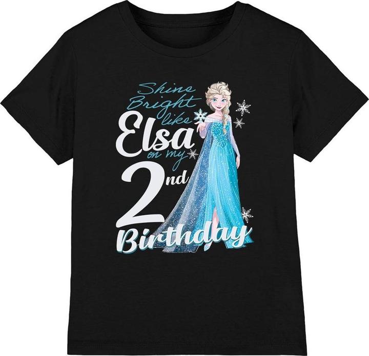 Immagine prodotto Disney Frozen Bright Like Elsa Maglietta Secondo Compleanno Bambini (152, 158)