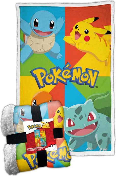 Actual product image Homadict Plaid Sherpa 100x150 cm Pokemon Starter Primary