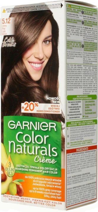 Produktbild Garnier Color Naturals Creme Hair Coloring Cream 5.12 Cold Brown (5.12 Cold Brown)