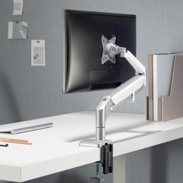 Produktbild Techly Schreibtischhalterung für 1 LCD TV LED 17-32Zoll 43-81cm Klemme Gasfeder weiss (Tisch, 32.01")