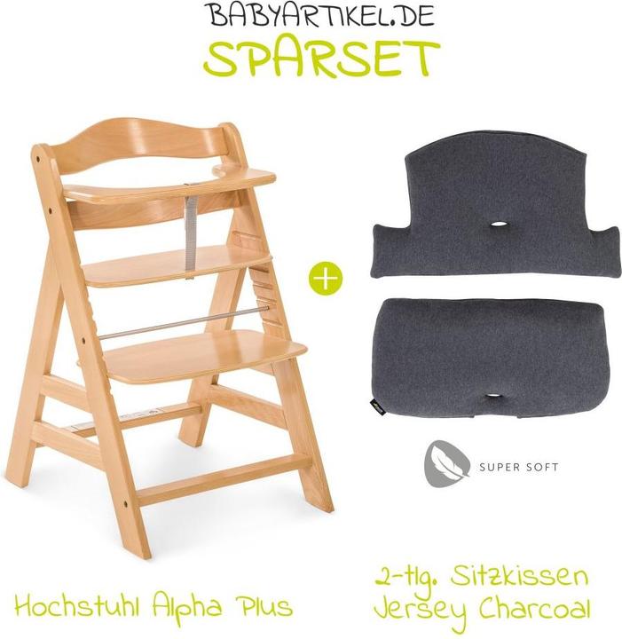 Produktbild Hauck Hochstühle Hochstuhl Alpha Plus Natur - im Sparset inkl. (Hochstuhl)