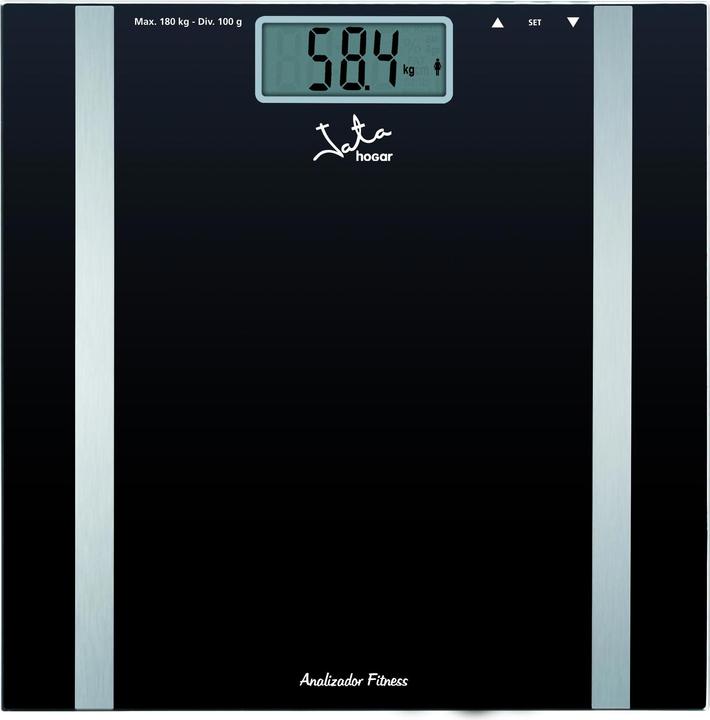 Produktbild Jata Digital bathroom scales 531 Black glass (180 kg)