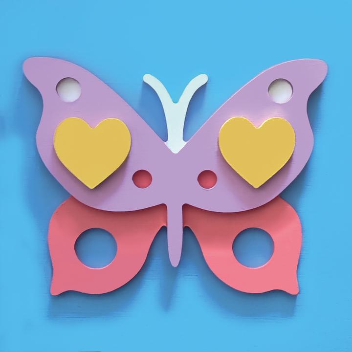 Image du produit Aladine Tableau en bois 3D à peindre Papillon