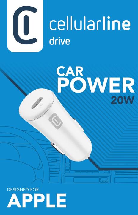 Image du produit Cellularline USB-C Car Charger 20W - iPhone 8 or later