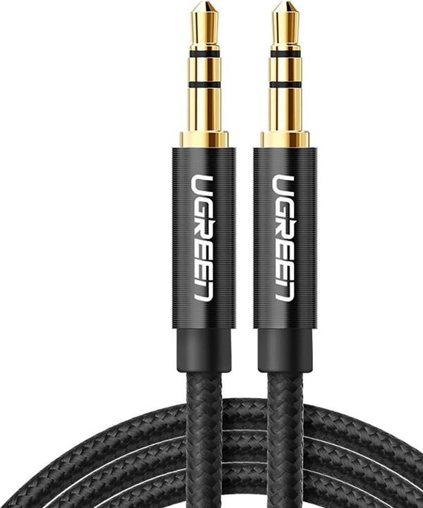 Produktbild Ugreen AV112 Mini jack cable 3.5mm AUX 2m (black) (2 m)