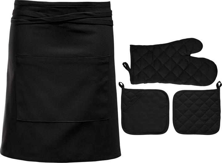 Erwin Müller 4-piece kitchen set with half apron (One size)