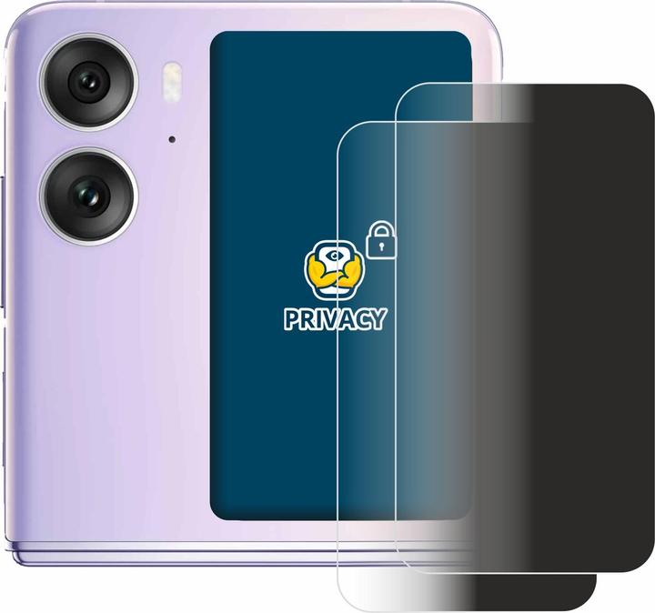 Actual product image BROTECT Anti-spy privacy film Blue light protection film (2 Piece, Oppo Find N2 Flip)
