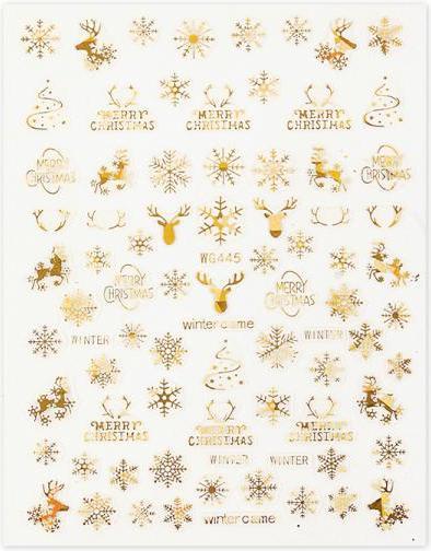Produktbild BrillBird Weihnachtliche Sticker "WG-445" Rosegold (Nagellacktrockner)
