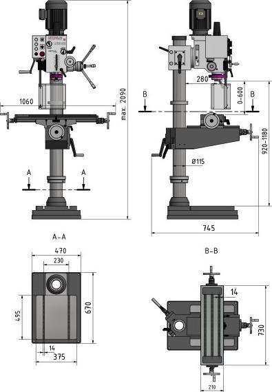 Image du produit Optimum Stürmer - Perceuse à colonne avec table croisée OPTIdrill DH 40CT