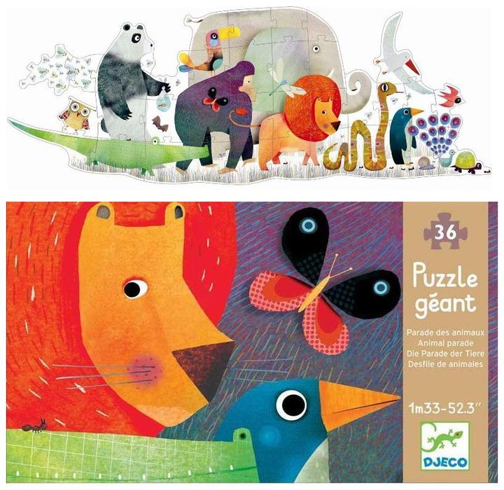 Produktbild Djeco Riesenpuzzle Die Tierparade, 36 Teile (36 Teile)