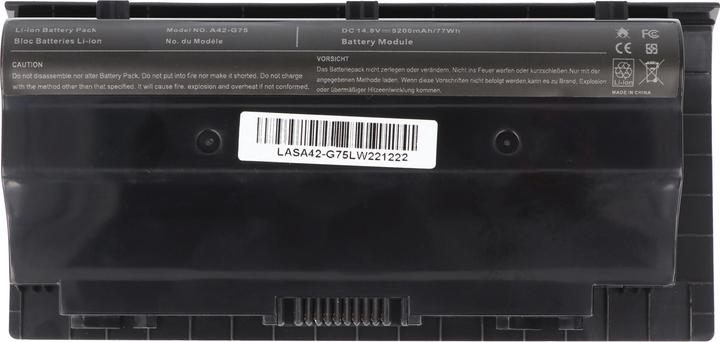 Image du produit XCell Akku passend für ASUS G75, A42-G75, Li-Ion, 14,4V, 5200mAh, 74,9Wh, black (5200 mAh)