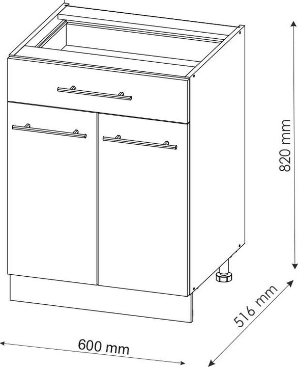Produktbild Vicco Küchenunterschrank Fame-Line (60 x 52 x 82 cm)