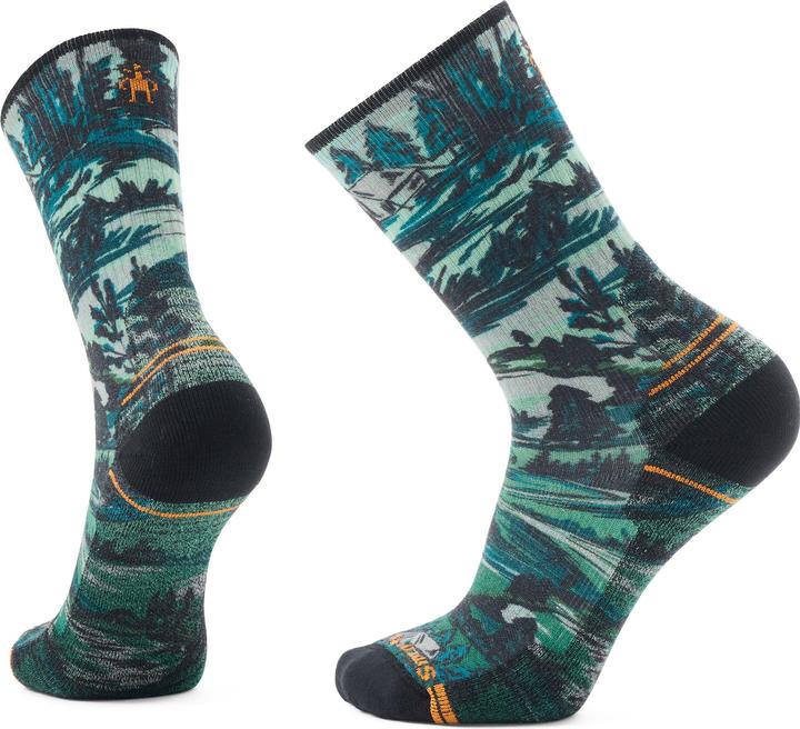 Smartwool Hike Light Cushion Campground Print Crew Socks (46 - 49)