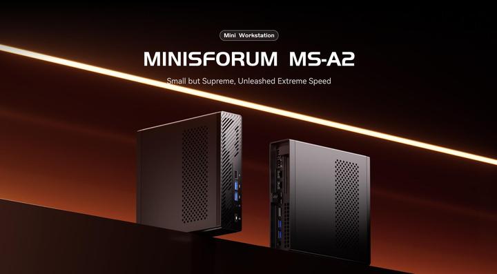 Produktbild Minisforum MS-A2-9955 (AMD Ryzen 9 9955HX, 64 GB, 1000 GB, Radeon 610M)